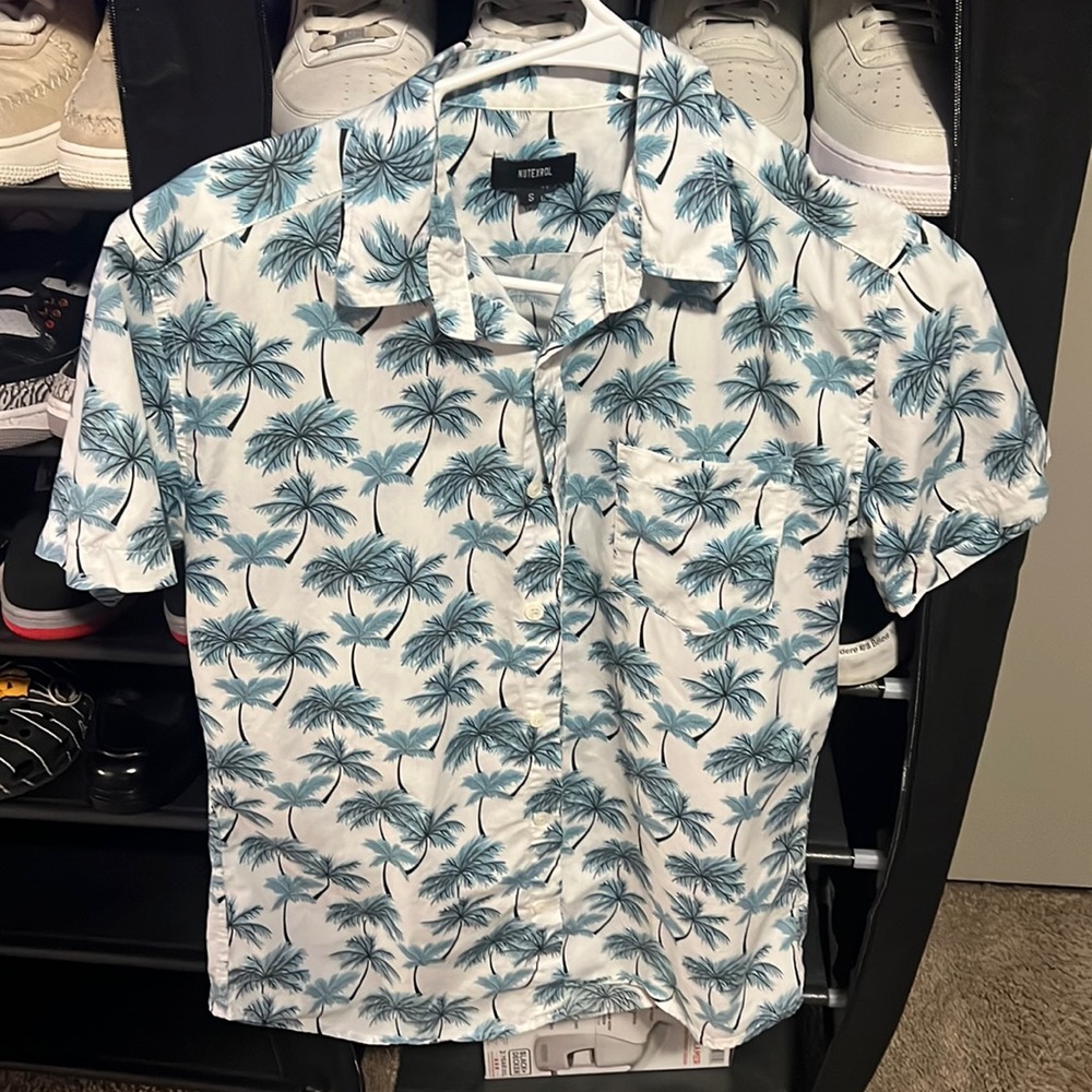 Palm tree button down shirt